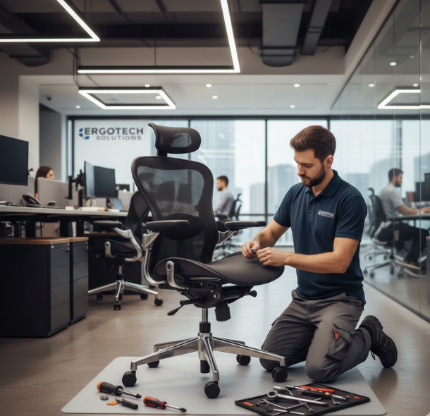 Fauteuil de bureau ergonomique rénové